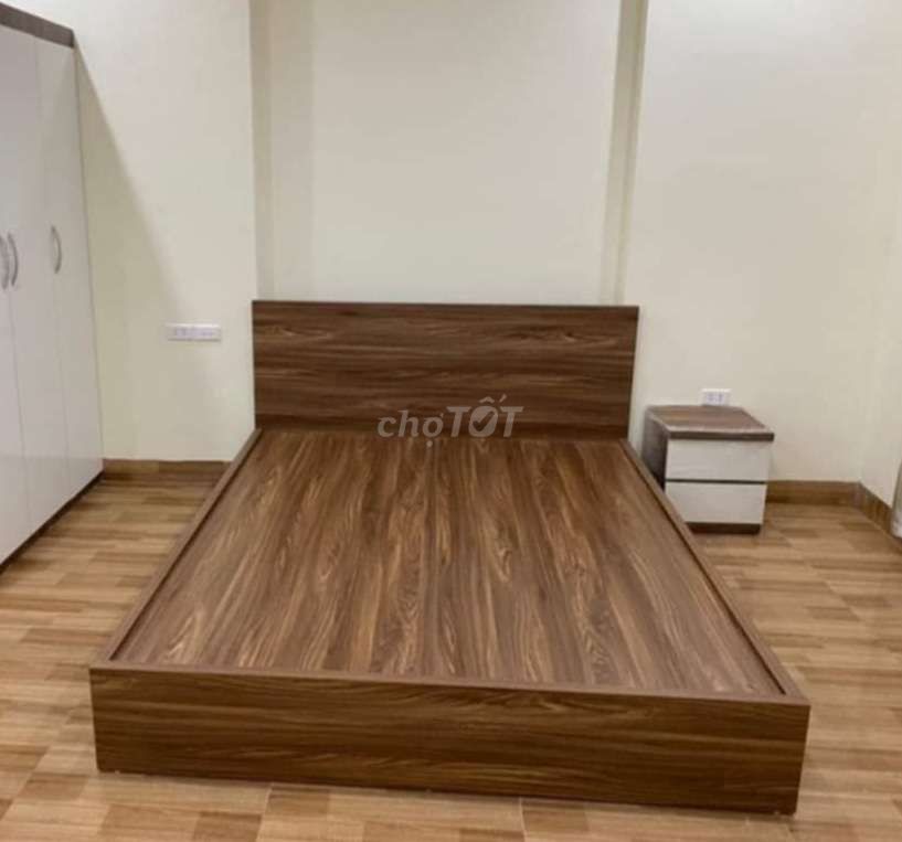 GIƯỜNG GỖ CÔNG NGHIỆP (MDF) 1M6×2M TRƠN