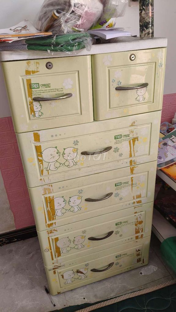 Tủ nhựa Tabi 5 tầng Vàng nhạt. Mua bán Tủ, kệ gia đình tại Huyện Cần Giuộc Long An được đăng bởi Chi Chi hình 1