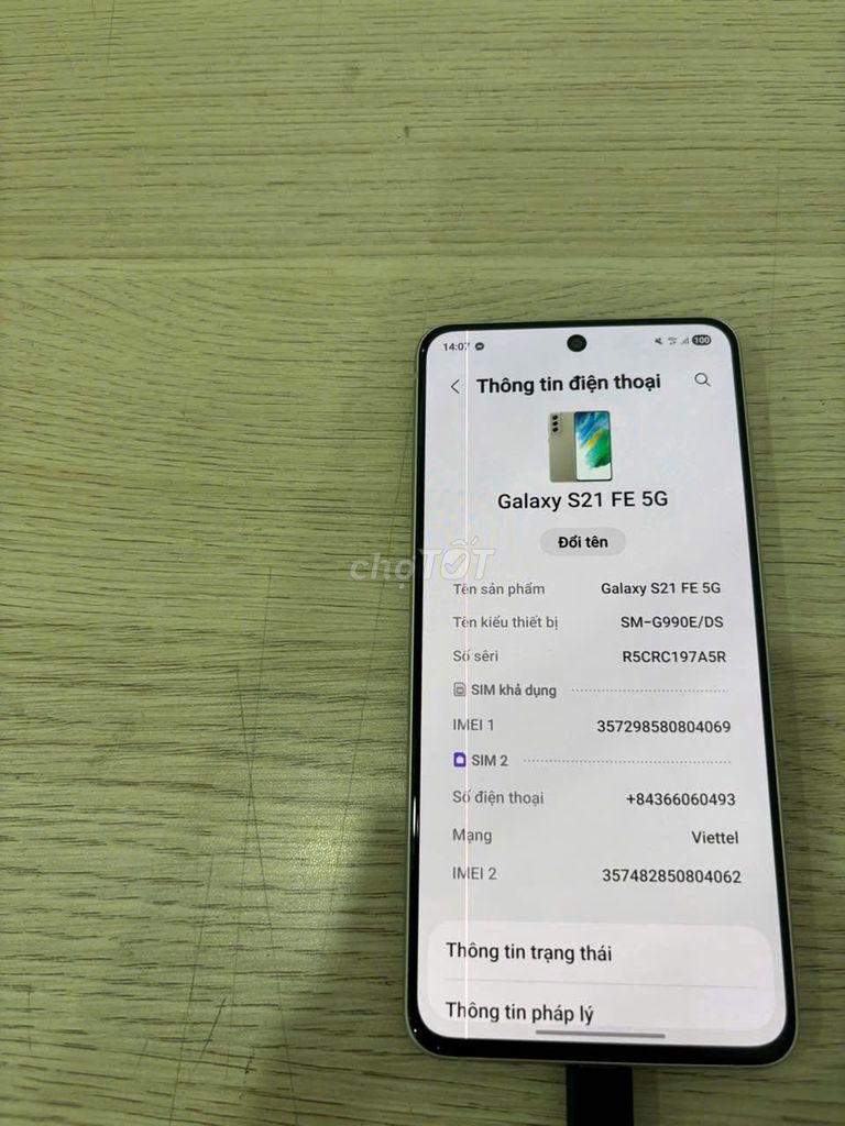 Samsung Galaxy S21 FE 5G 8GB/128GB Xám. Mua bán Điện thoại tại Quận Long Biên Hà Nội được đăng bởi Phan tiến dũng hình 1