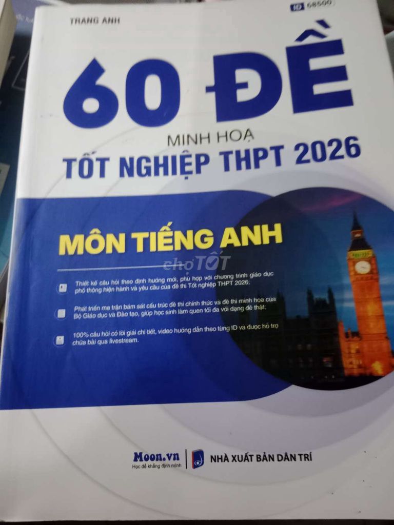 Sách 60 Đề Minh Họa THPT 2026 Tiếng Anh. Mua bán Sách tại Thành phố Ngã Bảy Hậu Giang được đăng bởi Nguyễn Thị Ngọc Yến  hình 1