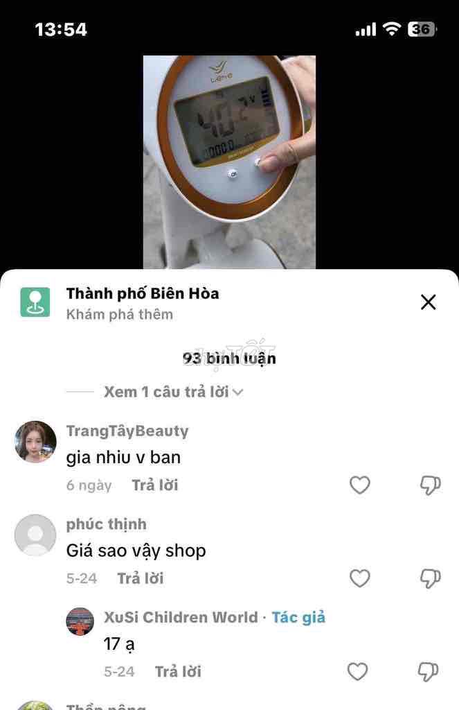 Xe điện LeHe Gấp gọn bản Đặc Biệt. Mua bán Xe điện tại Thành phố Vĩnh Long Vĩnh Long được đăng bởi Cậu 2 hình 5