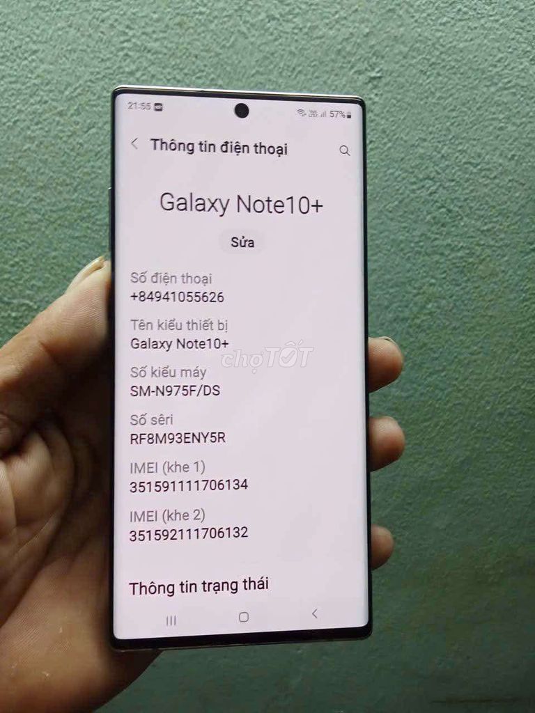 Bán  Samsung note 10 Plus bản v/n 2 sim vl ram  . . Mua bán Điện thoại tại Quận 12 Tp Hồ Chí Minh được đăng bởi Lý Thanh hieu hình 1