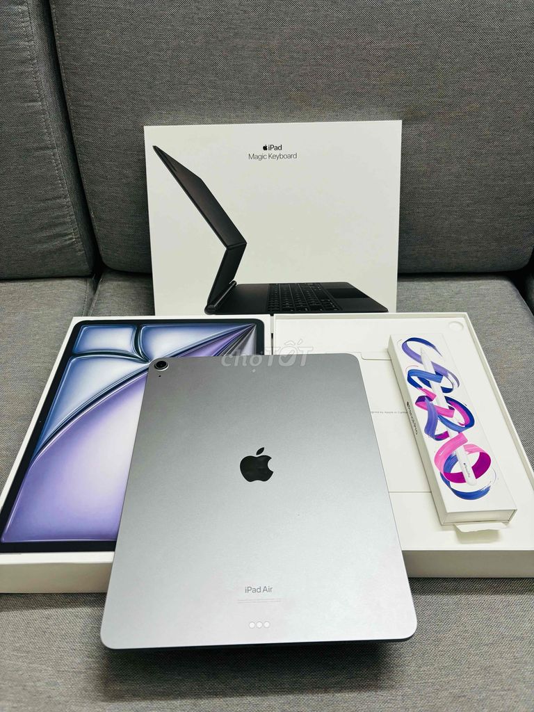 iPad Air 6 M2 13in 128G. Fullbox BH 8/26 pin 100%