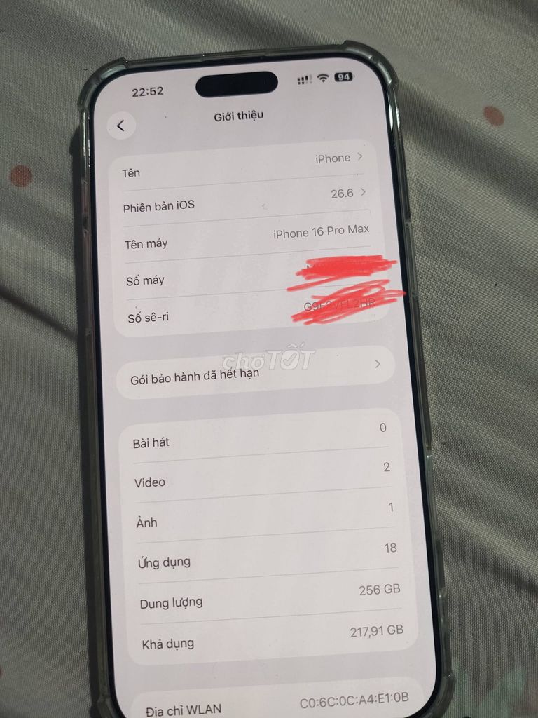 Apple iPhone 16 Pro Max 256GB Pin 92%. Mua bán Điện thoại tại Thành phố Thủ Đức Tp Hồ Chí Minh được đăng bởi Hội Đồ Điện Tử hình 1