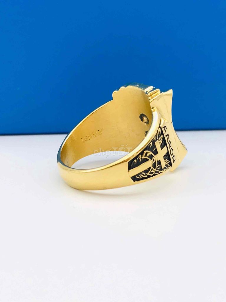 Nhẫn Nam vàng đúc chữ A dày dặn size 20mm