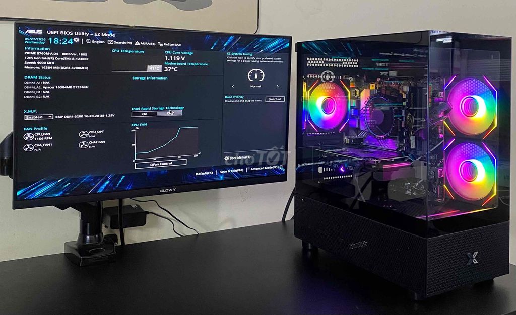 PC B760M/i5 12400F/Vga 3060 12Gb bhh 9/2028. Mua bán Máy tính để bàn tại Thành phố Tây Ninh Tây Ninh được đăng bởi Vi Tính PNT hình 1