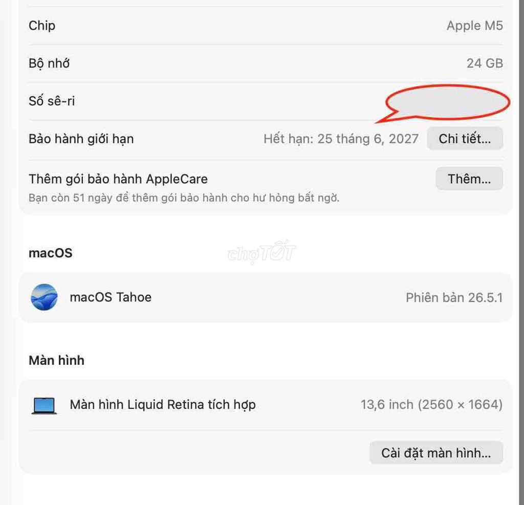 Apple MacBook Air M5 24GB/512GB Đêm xanh thẳm. Mua bán Laptop tại Quận 12 Tp Hồ Chí Minh được đăng bởi MrCao hình 1