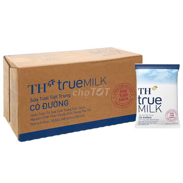 TH true MILK Sữa tươi tiệt trùng Có đường 220ml. Mua bán Đồ ăn, thực phẩm và các loại khác tại Thành phố Bến Tre Bến Tre được đăng bởi Siêu Thị Sữa Bé hình 1