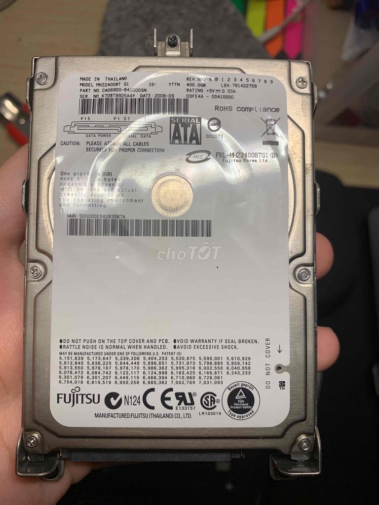 Ổ cứng HDD Fujitsu MHZ2400BT G1 400GB. Mua bán Linh kiện (RAM, Card...) tại Huyện Hoài Đức Hà Nội được đăng bởi Gia Huy Lê hình 1
