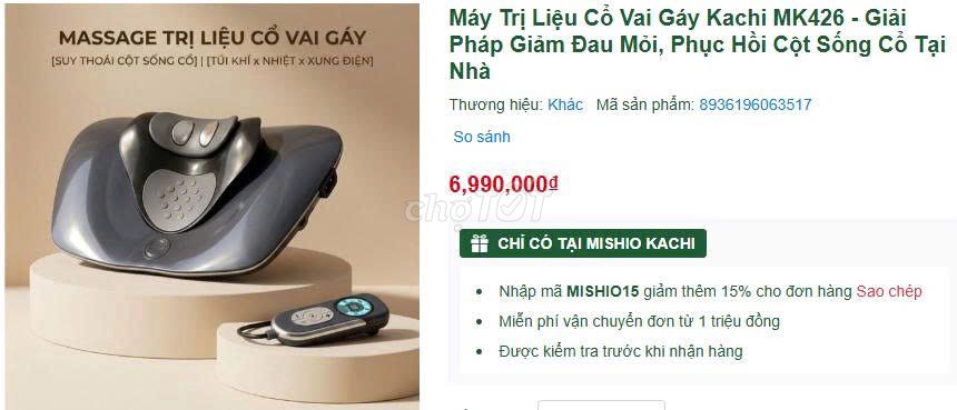 Máy trị liệu cổ vai gáy Kachi MK426 Xám. Mua bán Đồ chuyên dụng, Giống nuôi trồng tại Huyện Đan Phượng Hà Nội được đăng bởi Linh Chi Ngân Hà - hình 1