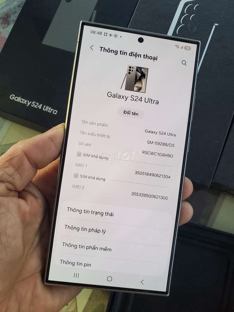 Samsung Galaxy S24 Ultra 256G Xám Titan SSVN. Mua bán Điện thoại tại Thành phố Buôn Ma Thuột Đắk Lắk được đăng bởi Lê Nguyễn SmartPhones hình 1