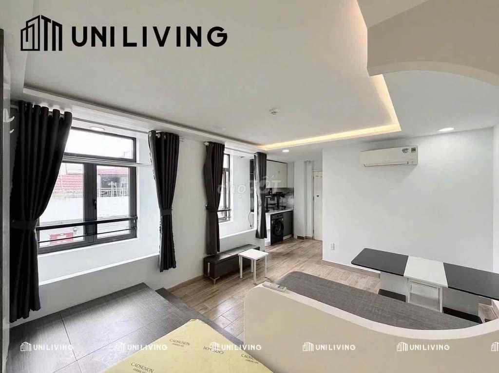 Студия с балконом и отдельной кухней, меблированная, у Lotte Cộng Hòa