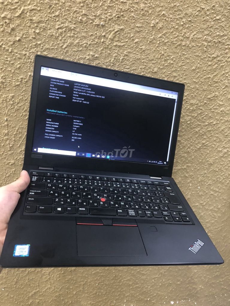 Cần bán Thinkpad L390 i5-8265U/8/256 ssd/13.3 FHD