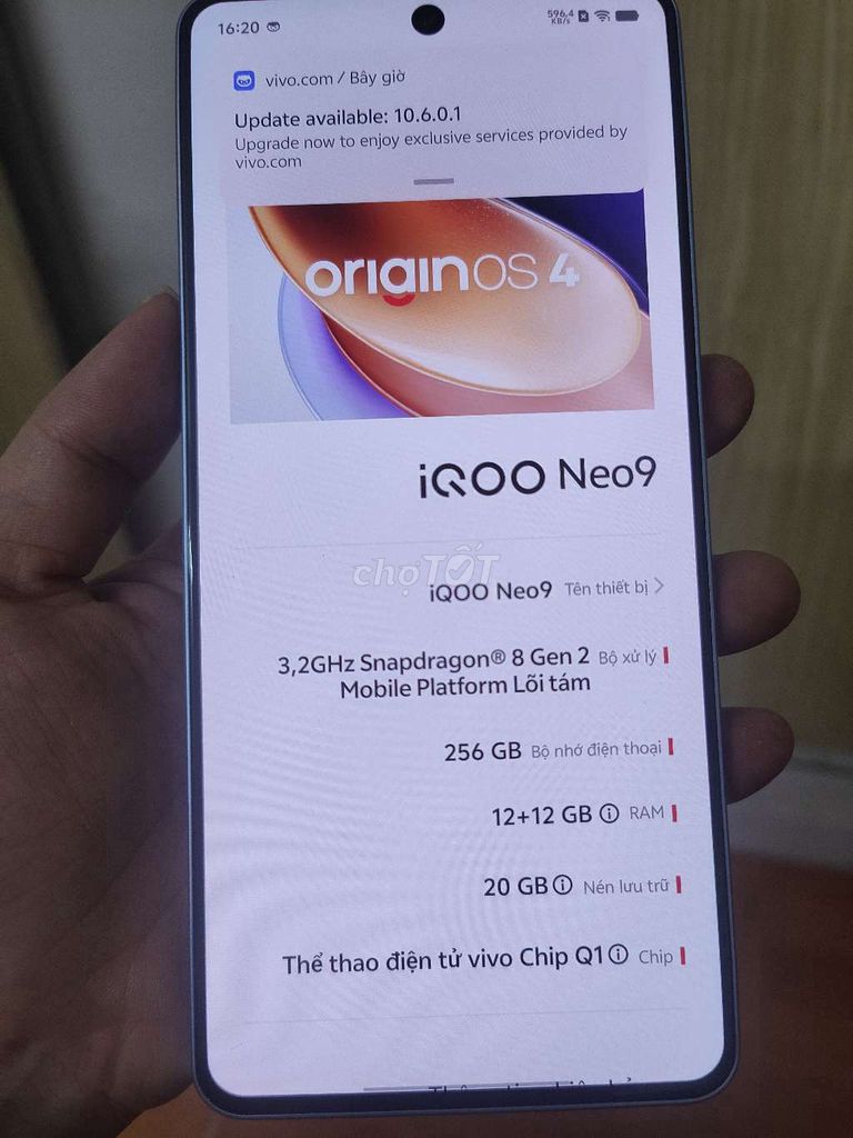 Vivo IQOO Neo 9 12/256Gb Keng Fullbox