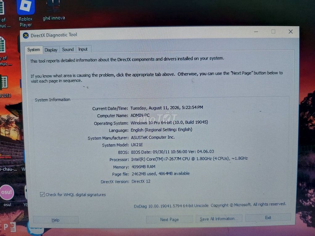 Asus UX21E i7-2677M 11 inch 4GB/120GB Like New. Mua bán Laptop tại Thành phố Biên Hòa Đồng Nai được đăng bởi Hội Đồ Điện Tử hình 1