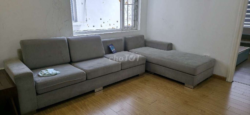 Ghế sofa góc Vải nỉ Xám 3m2 Đã sử dụng. Mua bán Bàn ghế tại Quận Bắc Từ Liêm Hà Nội được đăng bởi KhanhHoang hình 1