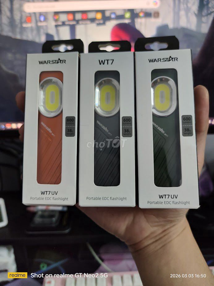 Đèn pin EDC WARSTAR WT7 Cam/Xám/Xanh quân đội. Mua bán Đèn tại Quận Cẩm Lệ Đà Nẵng được đăng bởi Nguyễn Trần Anh Khoa hình 1