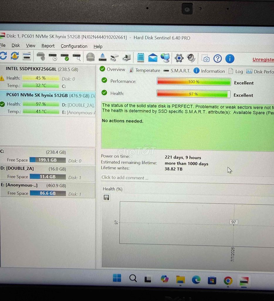 Ổ cứng SSD SK Hynix 512GB 97% luôn box ssd. Mua bán Linh kiện (RAM, Card...) tại Quận 3 Tp Hồ Chí Minh được đăng bởi Nguyễn Hoa hình 1