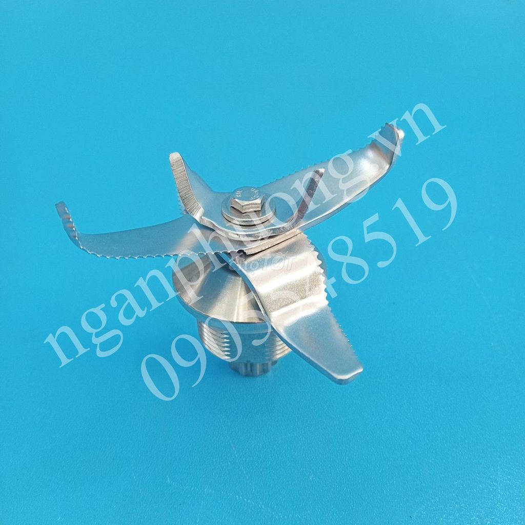 Lưỡi dao 6 cánh thép, trục dài 20mm - máy xay