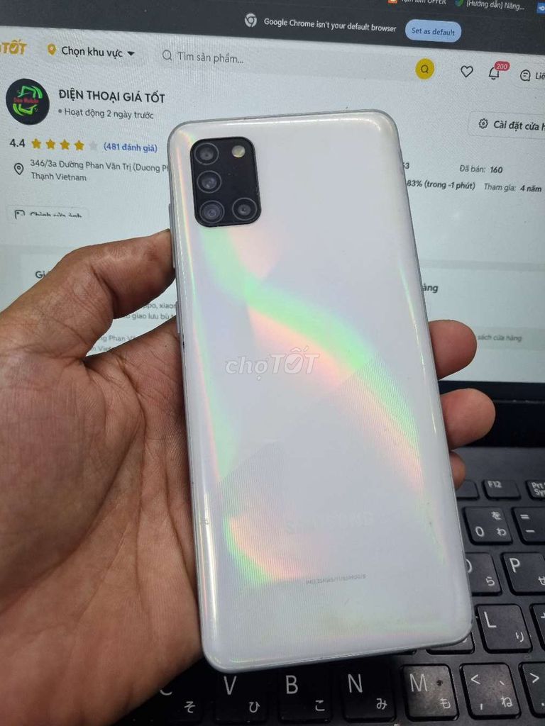 SAMSUNG A31 6GB.128GB PIN 5000 MÀN SUPER AMOLED. Mua bán Điện thoại tại Quận Bình Thạnh Tp Hồ Chí Minh được đăng bởi Dân Mobile hình 1
