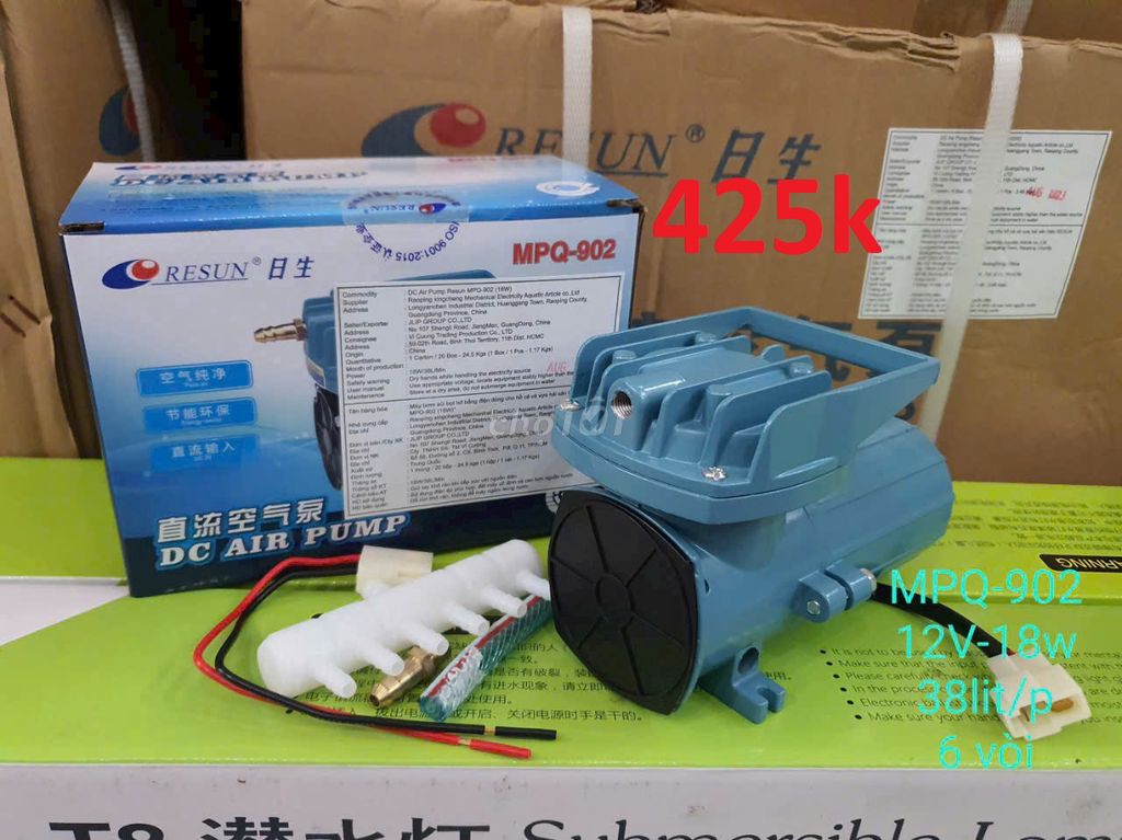 Máy sủi chạy điện ắc quy 12v Resun