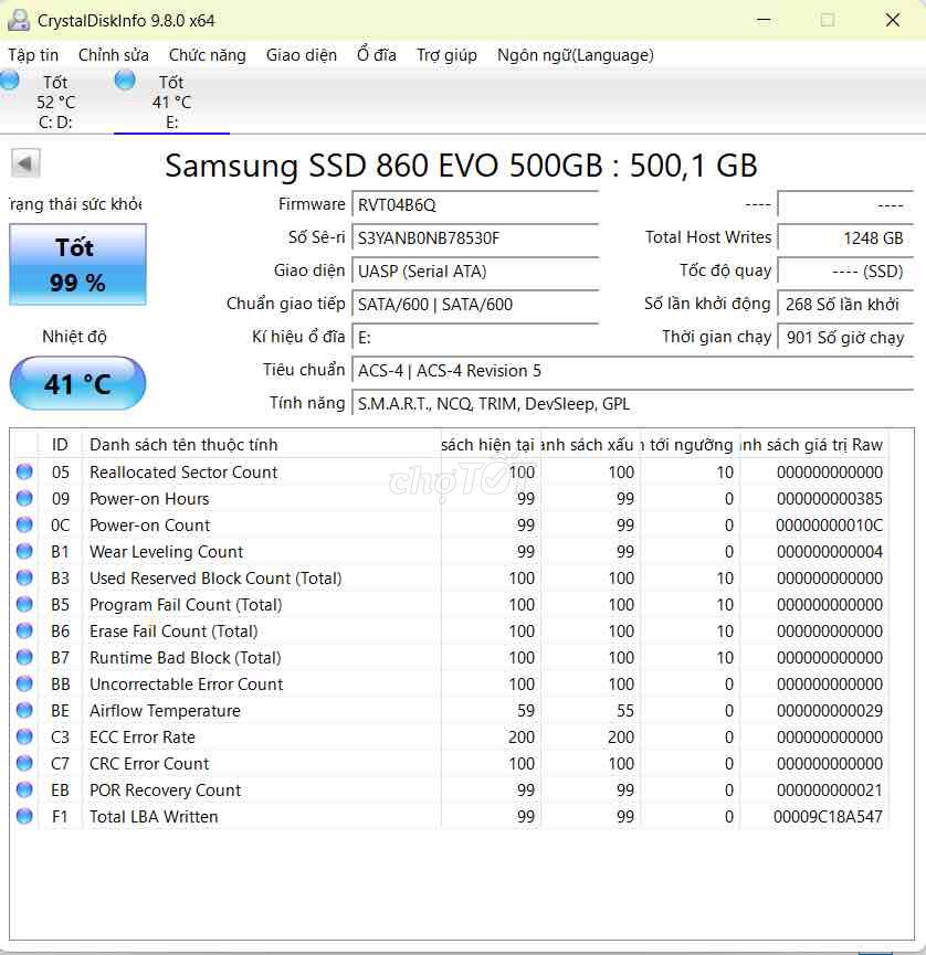 Ổ cứng SSD Samsung 860 EVO 500GB. Mua bán Linh kiện (RAM, Card...) tại Quận Hoàng Mai Hà Nội được đăng bởi Lieu Nguyen hình 1