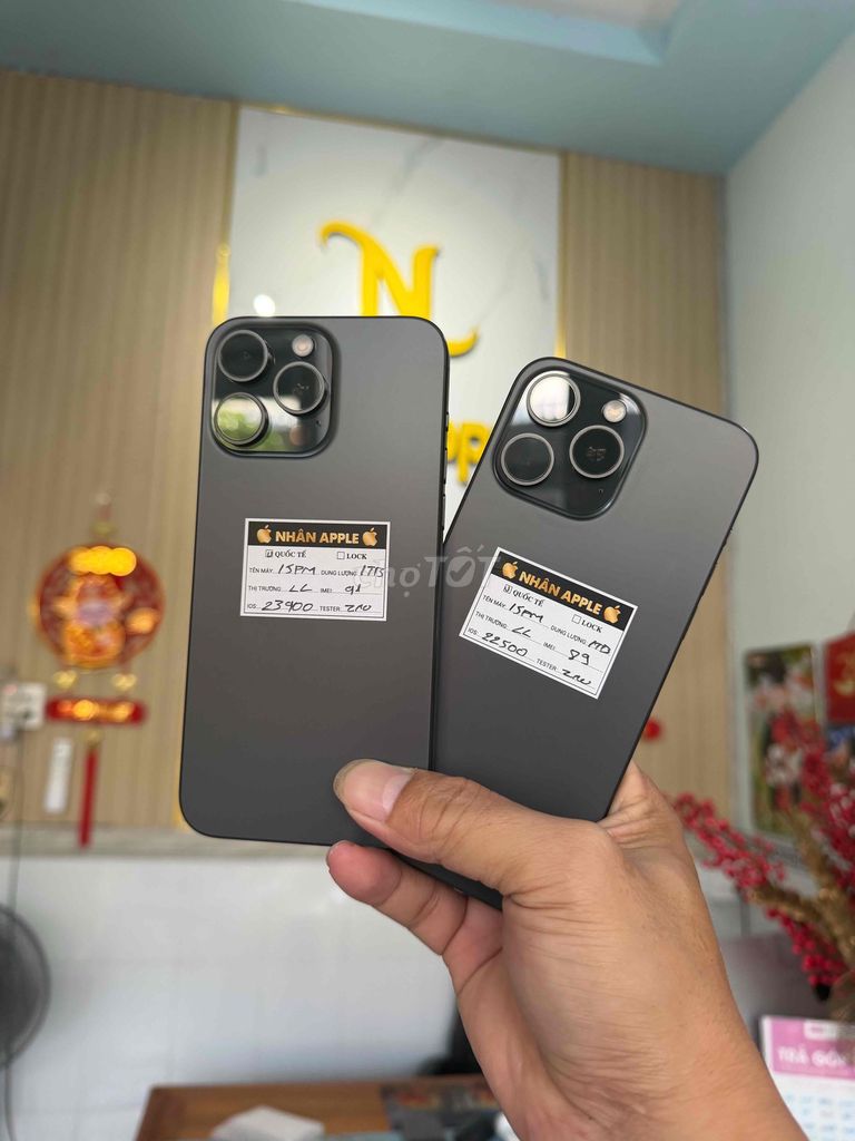 iPhone 15 Pro Max 1TB Đen QT MỸ ĐẸP 99% PIN 9x. Mua bán Điện thoại tại Thành phố Cà Mau Cà Mau được đăng bởi NHAN APPLE hình 1