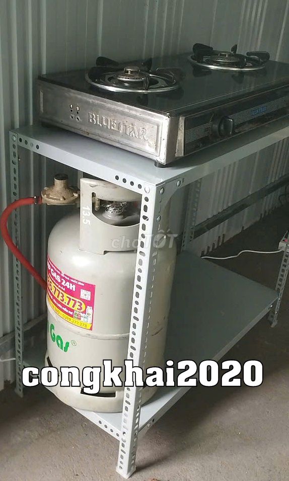 Kệ để bếp đôi. Cao 80cm, có 2 tầng mâm tôn 40x80. Mua bán Tủ, kệ gia đình tại Quận Bình Tân Tp Hồ Chí Minh được đăng bởi Kệ Thép V Lỗ Đa Năng hình 1