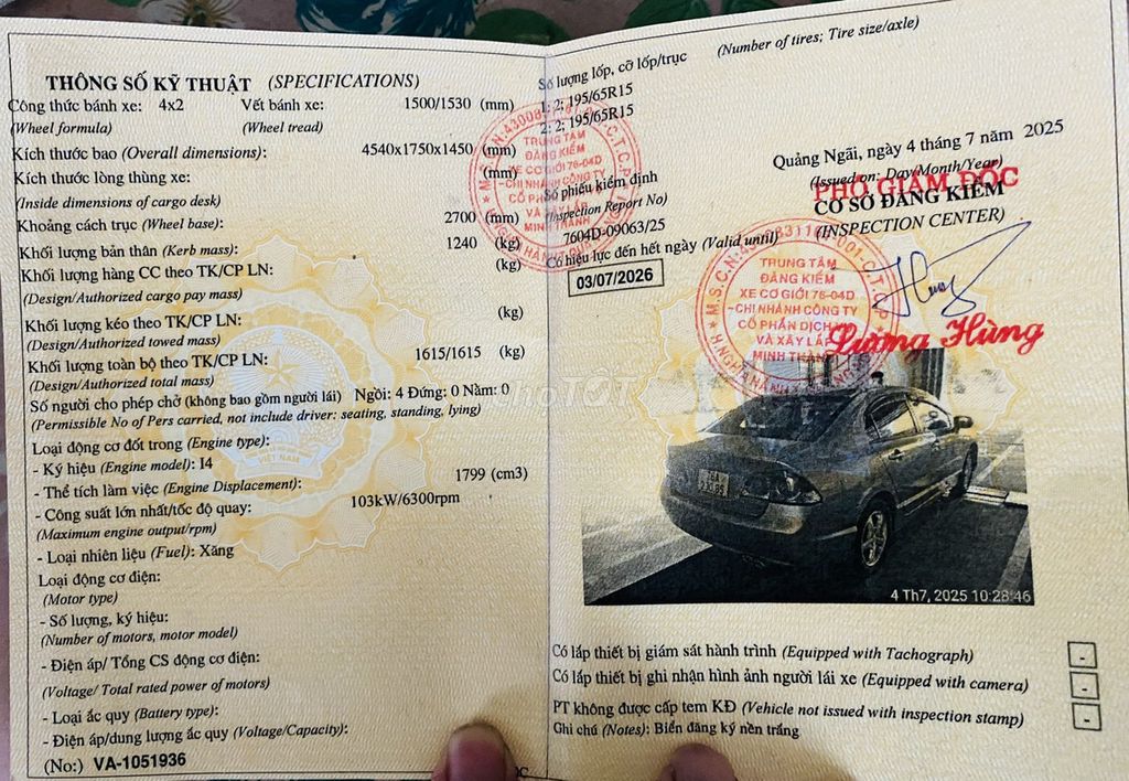 Honda Civic 2007 1.8 AT - 124000 km. Mua bán Ô tô tại Thành phố Quảng Ngãi Quảng Ngãi được đăng bởi Cao Minh Hà hình 9