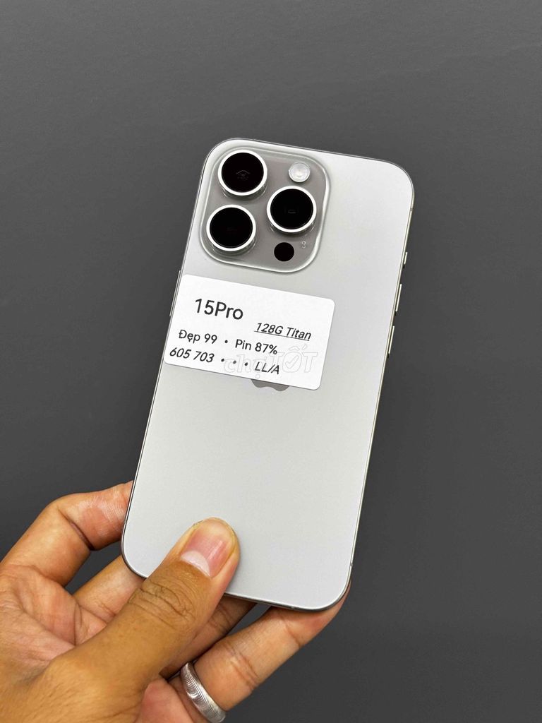 Apple iPhone 15 Pro 128GB Titan Đã qua sử dụng. Mua bán Điện thoại tại Quận Ninh Kiều Cần Thơ được đăng bởi DUY IPHONE  hình 1