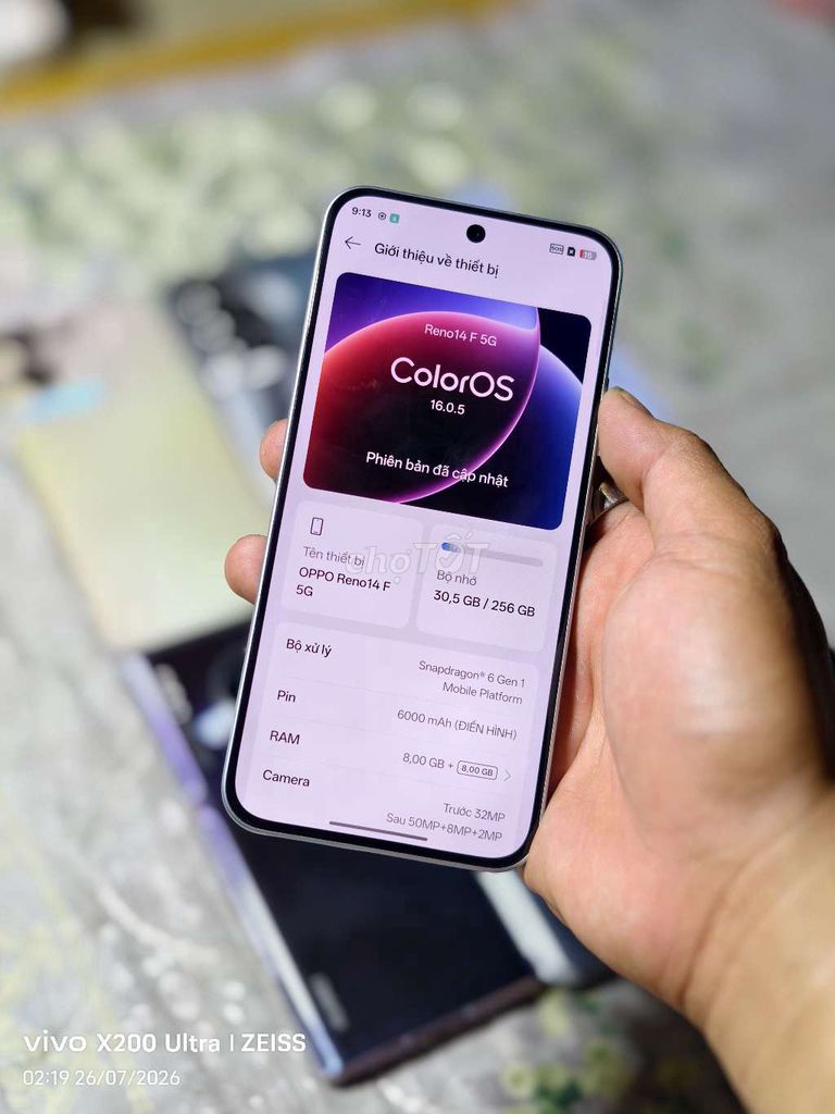OPPO Reno 14F 5G 8GB 256GB Xám. Mua bán Điện thoại tại Quận 10 Tp Hồ Chí Minh được đăng bởi Trắng hình 1