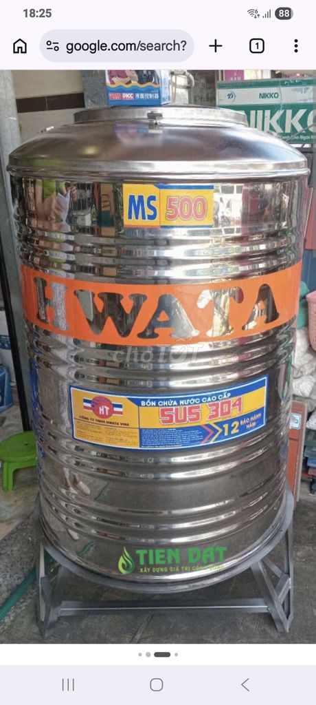 Bồn nước HWATA MS 500 Inox SUS 304. Mua bán Nội thất, đồ gia dụng khác tại Thành phố Bạc Liêu Bạc Liêu được đăng bởi Quốc Thái hình 1