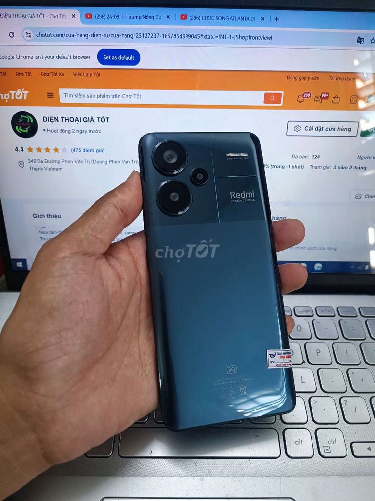 REDMI NOTE 13 PRO PLUS 8GB.256GB DIMENSITY 7200. Mua bán Điện thoại tại Quận Bình Thạnh Tp Hồ Chí Minh được đăng bởi Dân Mobile hình 1