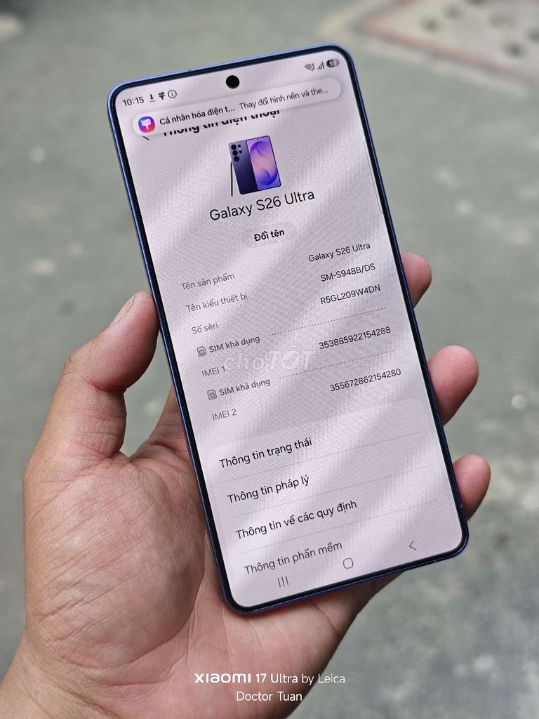 Samsung Galaxy S26 Ultra Xanh gl. Mua bán Điện thoại tại Quận Gò Vấp Tp Hồ Chí Minh được đăng bởi Vy Vy hình 1