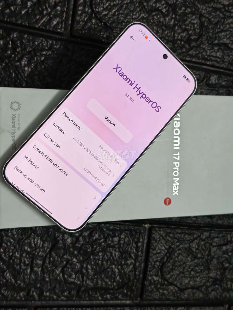 Xiaomi 17 Pro Max 16GB/512GB Tím 99%. Mua bán Điện thoại tại Quận Gò Vấp Tp Hồ Chí Minh được đăng bởi Minh hình 5