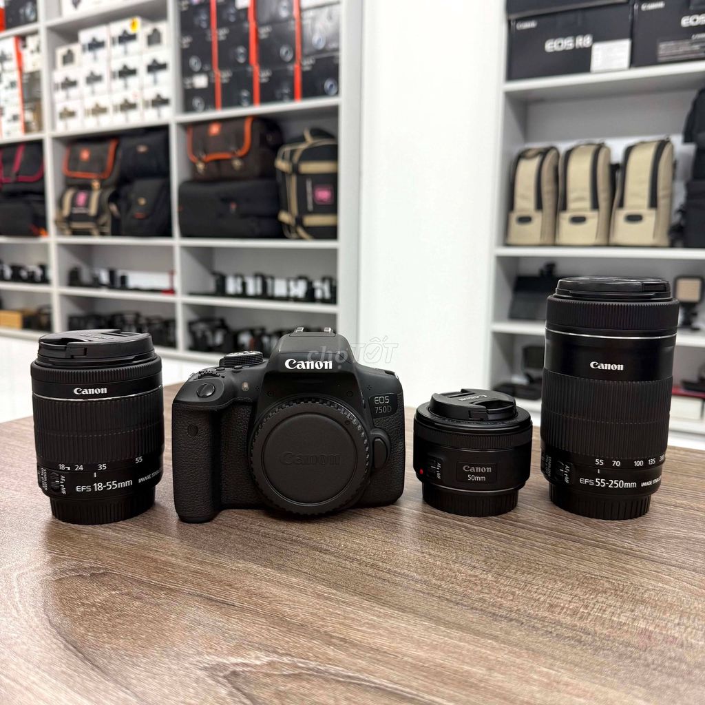 Canon 750D & 18-55 STM & 55-250 STM & 50 F1.8 STM. Mua bán Máy ảnh, Máy quay tại Quận Thanh Xuân Hà Nội được đăng bởi Nguyễn Cường Camera hình 1