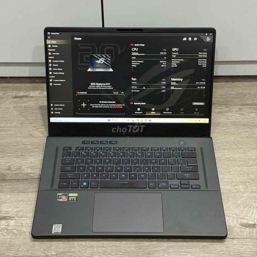 ASUS ROG Zephyrus G15 Ryzen 7 16GB 512GB 3060. Mua bán Laptop tại Quận Liên Chiểu Đà Nẵng được đăng bởi TT Center 603 Tôn Đức Thắng Hòa Khánh  hình 1
