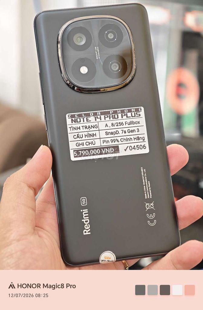 Xiaomi Redmi Note 14 Pro Plus 8GB/256GB Đen 99%. Mua bán Điện thoại tại Quận Ninh Kiều Cần Thơ được đăng bởi Zelda Phone hình 1