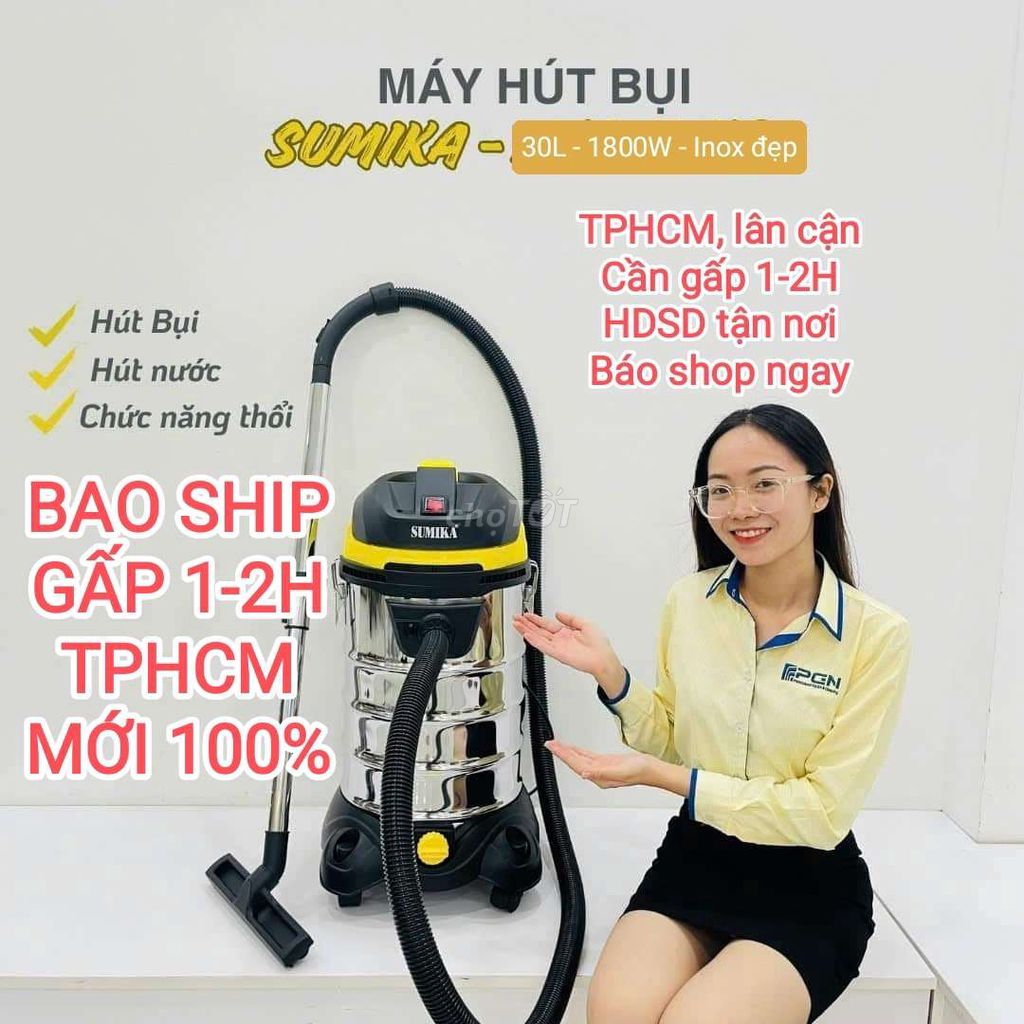 Máy hút bụi Sumika 30 Lít 3 chức năng thổi và hút