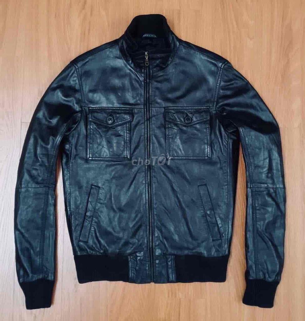 Áo khoác bomber Zara Man da cừu đen Slim fit. Mua bán Quần áo tại Quận Hoàng Mai Hà Nội được đăng bởi namkhanh hình 1
