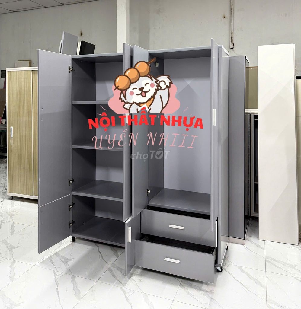 Tủ quần áo-Tủ quần áo-Tủ quần áo-. Mua bán Tủ, kệ gia đình tại Quận Bình Tân Tp Hồ Chí Minh được đăng bởi Nhi Nội Thất Nhựa Giá Xưởng  hình 1