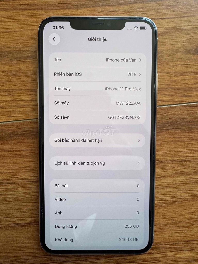 Apple iPhone 11 Pro Max 256GB Trắng. Mua bán Điện thoại tại Quận Nam Từ Liêm Hà Nội được đăng bởi Hoa hình 1