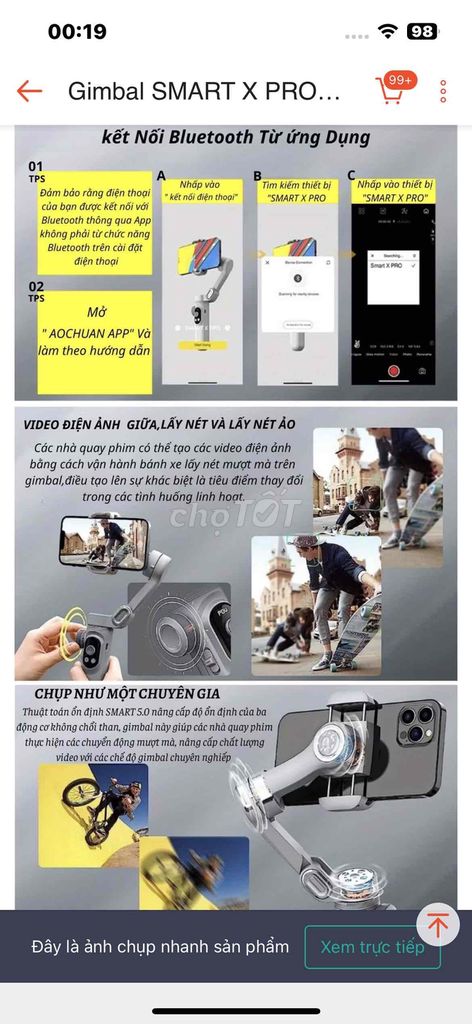 Gimbal mình mua về mà ko biết sử dụng lên bán