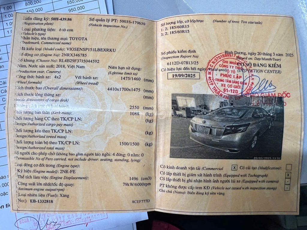 Toyota vios E số tự động đời 2018. Mua bán Ô tô tại Quận 12 Tp Hồ Chí Minh được đăng bởi Anh Dũng hình 14