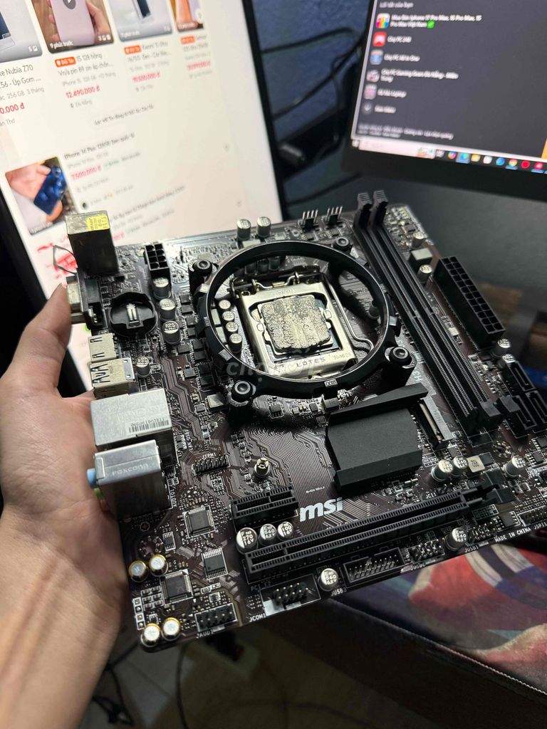 Main Chip MSI H310m cpu i3 9100f kèm tản led. Mua bán Linh kiện (RAM, Card...) tại Huyện Bình Sơn Quảng Ngãi được đăng bởi MARK STORE hình 1