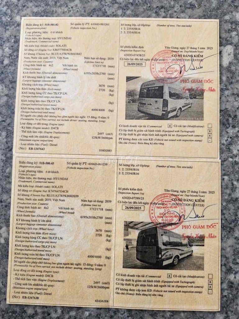 Hyundai Solati 2019 - 400000 km  4 chiếc  xe zin. Mua bán Ô tô tại Huyện Cái Bè Tiền Giang được đăng bởi Duyên Lê hình 1