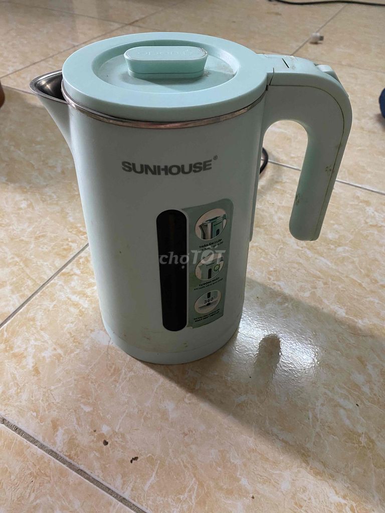 Ấm siêu tốc SUNHOUSE Xanh nhạt Inox 304. Mua bán Bếp, lò, đồ điện nhà bếp tại Quận Hoàng Mai Hà Nội được đăng bởi Đình lâm hình 1