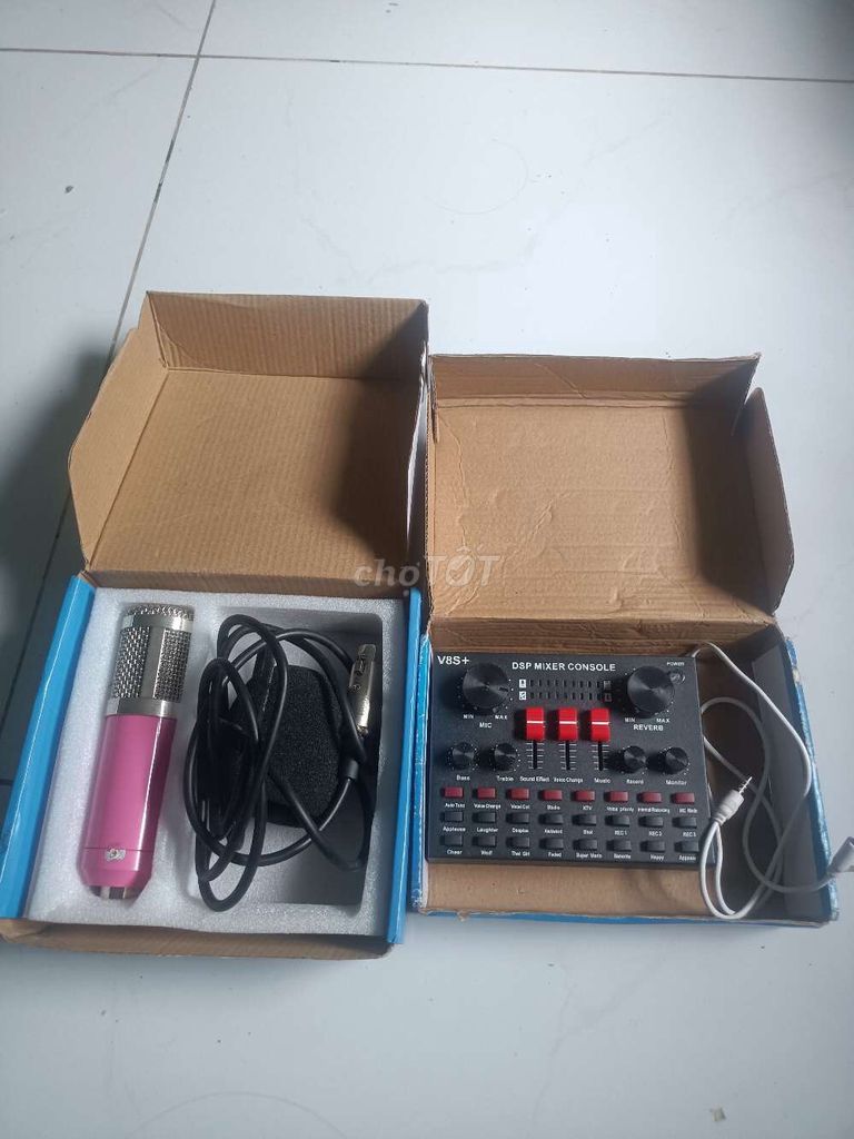 Bộ thu âm livestream V8S+ Hồng, Đen. Mua bán Tivi, Âm thanh tại Huyện Củ Chi Tp Hồ Chí Minh được đăng bởi Anh  hình 1