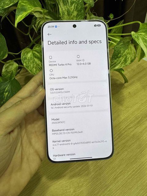 Xiaomi Redmi Turbo 4 Pro 256GB lhe zl ***. Mua bán Điện thoại tại Huyện Đồng Hỷ Thái Nguyên được đăng bởi Dương Minh Thành hình 1