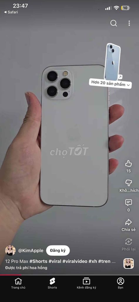 Apple iPhone 12 Pro Max Trắng. Mua bán Điện thoại tại Huyện Văn Lâm Hưng Yên được đăng bởi Huy Viey hình 1